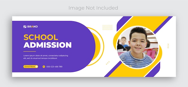 School admission social media post web banner flyer and Facebook cover Page template