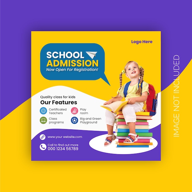 School Admission Social Media Post