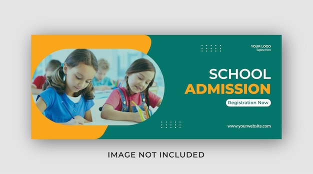 School admission web banner design