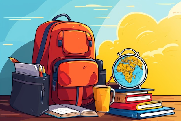 Vector school_adventure_backpack