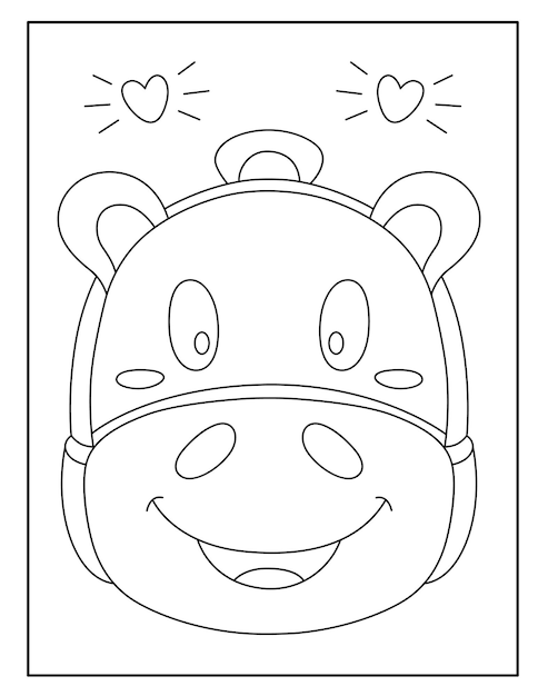 School bag coloring pages for kids