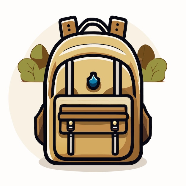 school bag doodle vector illustration