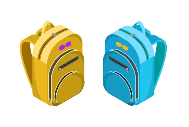 Vector school bag