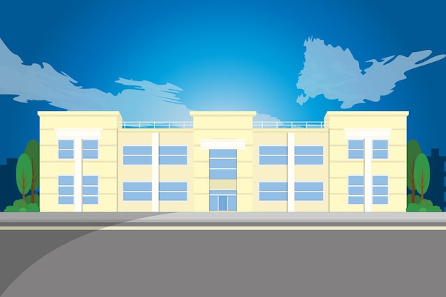 school building illustration