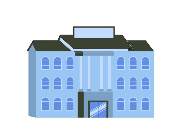 School Building Illustration