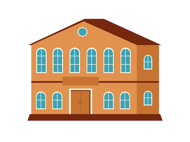 School Building Illustration