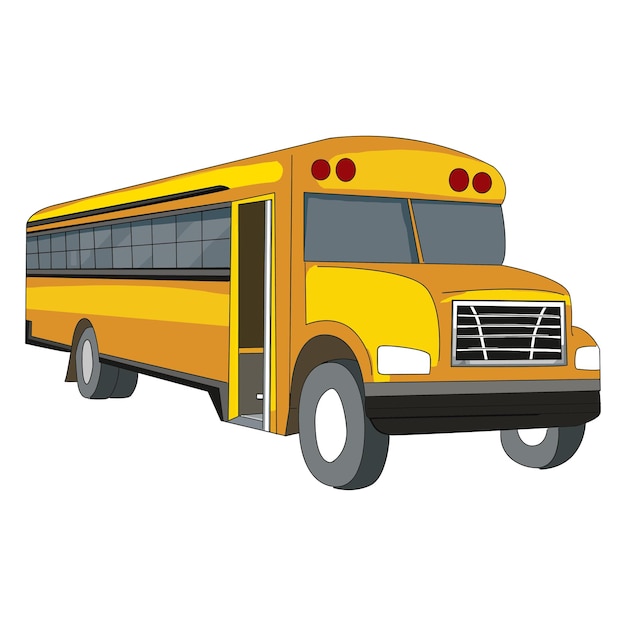 School bus isolated on white background