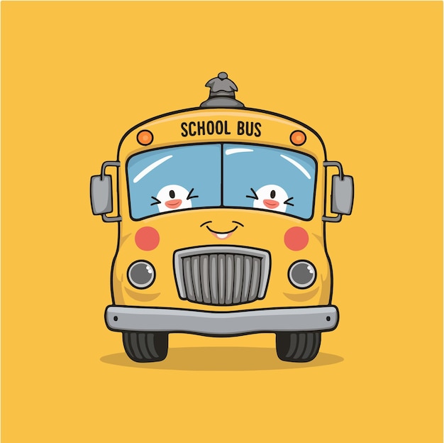 Vector school bus vector illustration