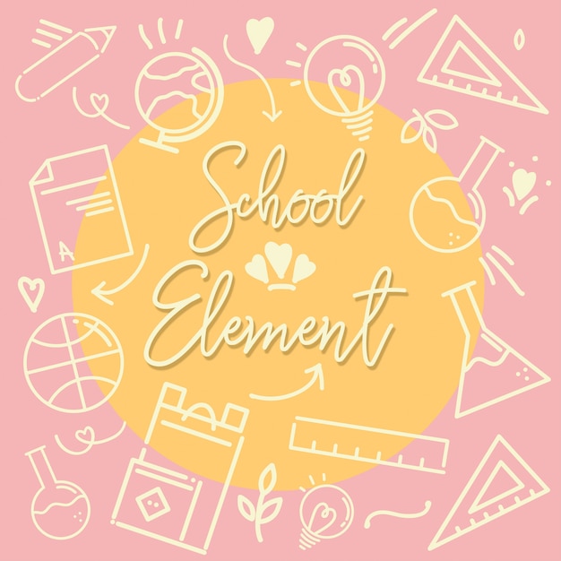 school element outline icon pink