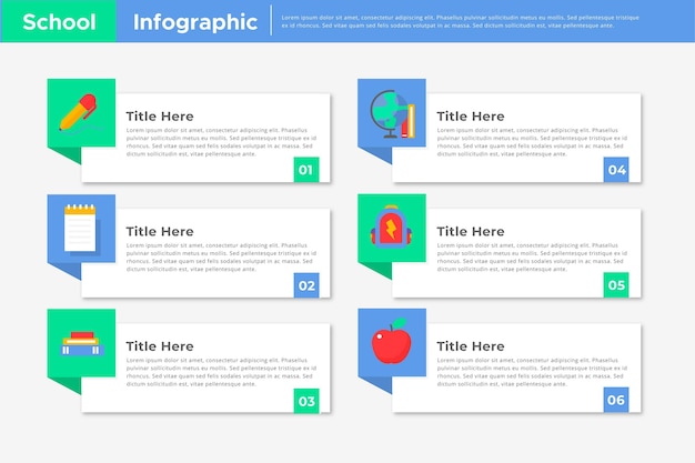 School infographics template