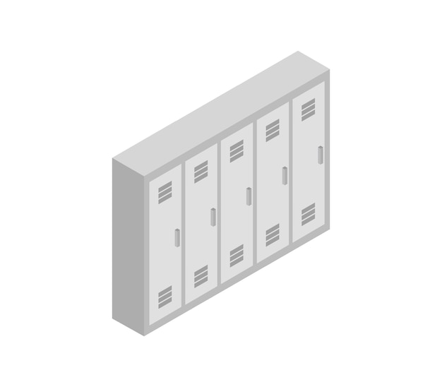 School locker isometric