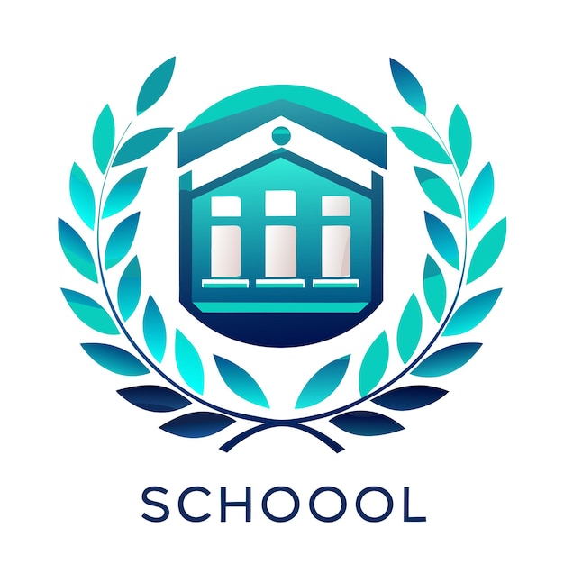 Vector school logo white background