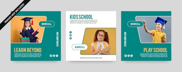 School Promotion social media post templates