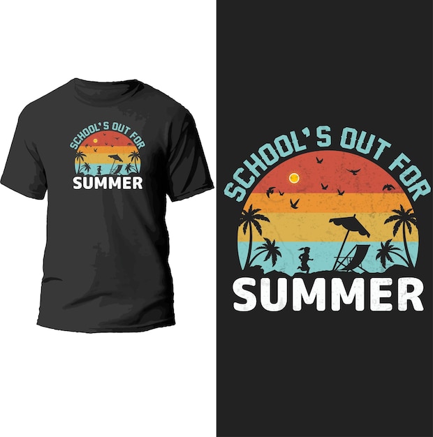 school's out for summer t shirt design.