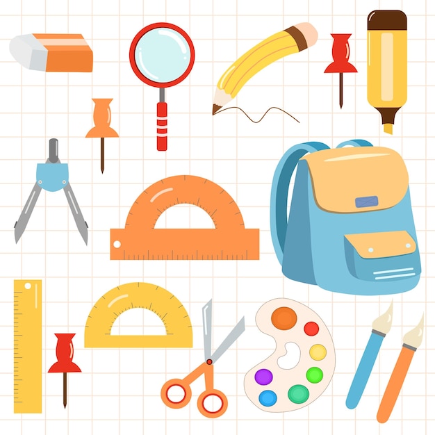 School supplies and stationery collection