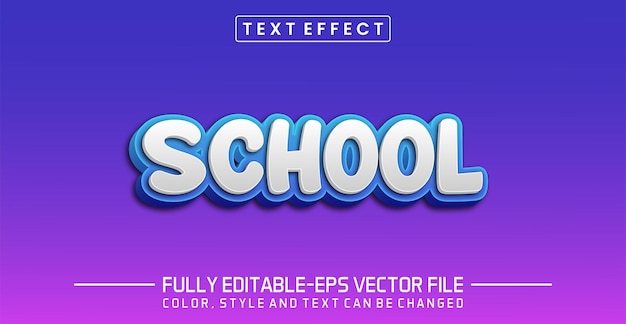 School Text Effect Editable 3D Text Style