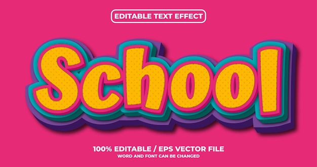 School text effect style