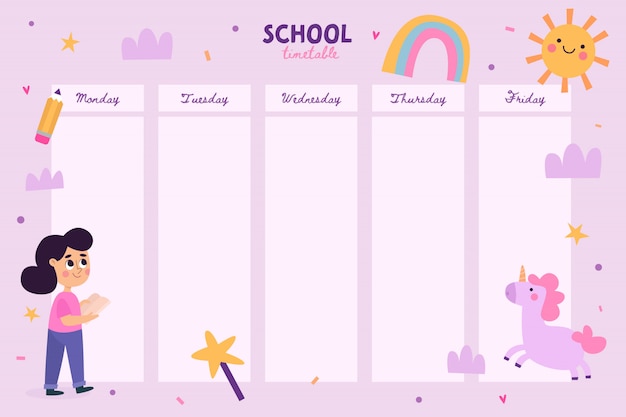 School timetable template