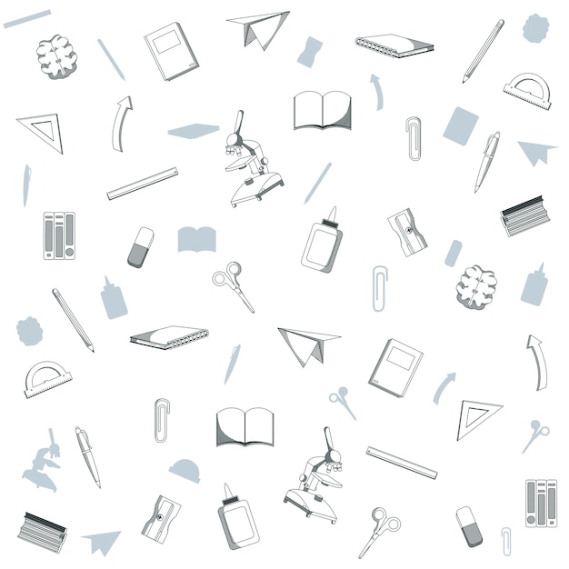 School utensils background