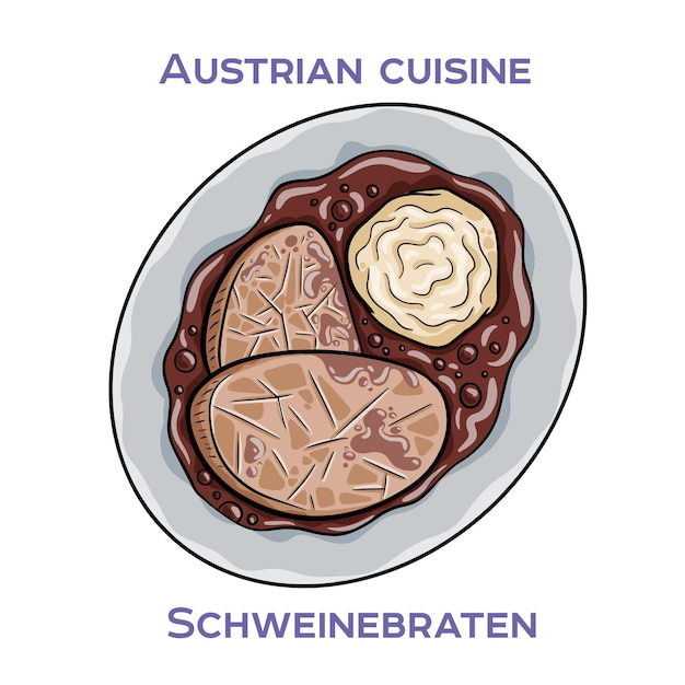 Schweinebraten is a classic Austrian roast pork dish that is typically made with a pork shoulder