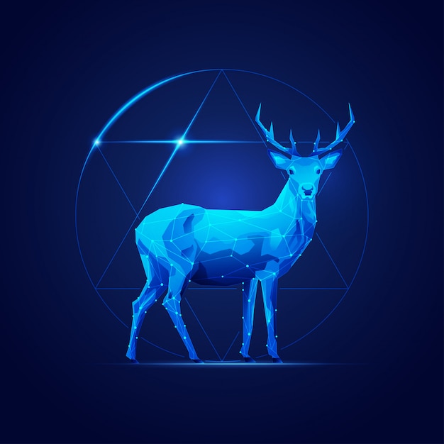 Vector sci-fi deer