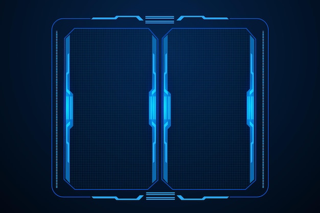 Sci fi futuristic user interface HUD template frame design Technology abstract background