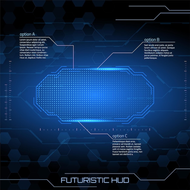 Sci fi futuristic user interface Vector illustration