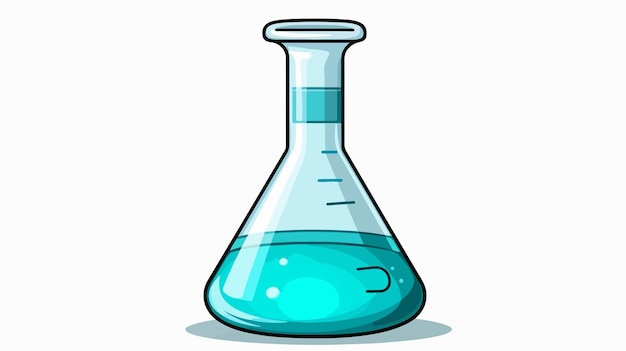 Vector science beaker cartoon in comic book style