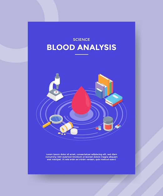 Science blood analysis flyer template