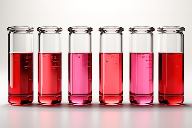 Science chemical tubes with colorful liquid Medical laboratory research background