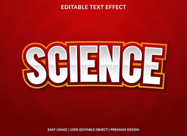 science editable text effect template premium style