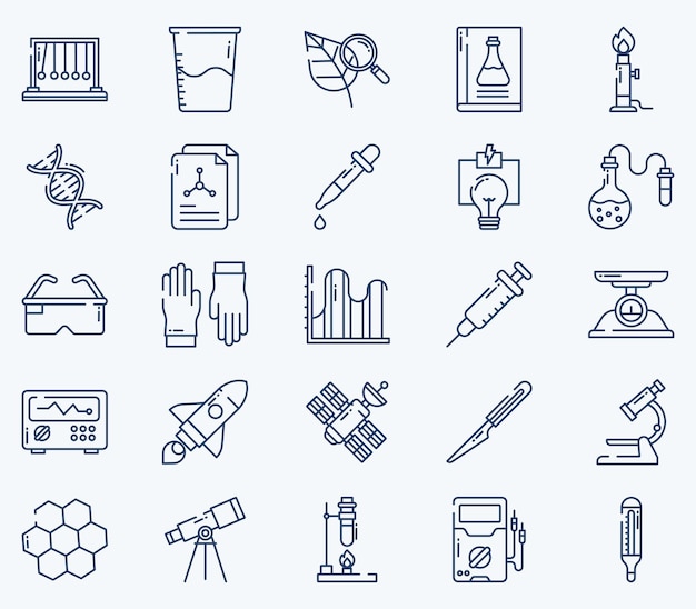 Science and technology icon set, Science tools