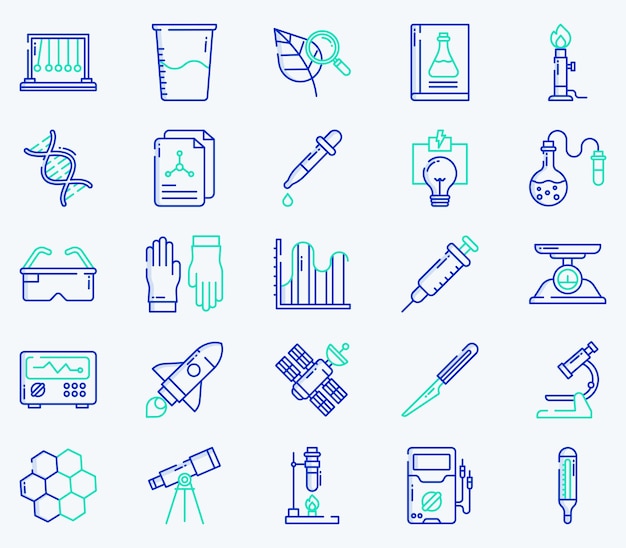 Science and technology icon set, Science tools