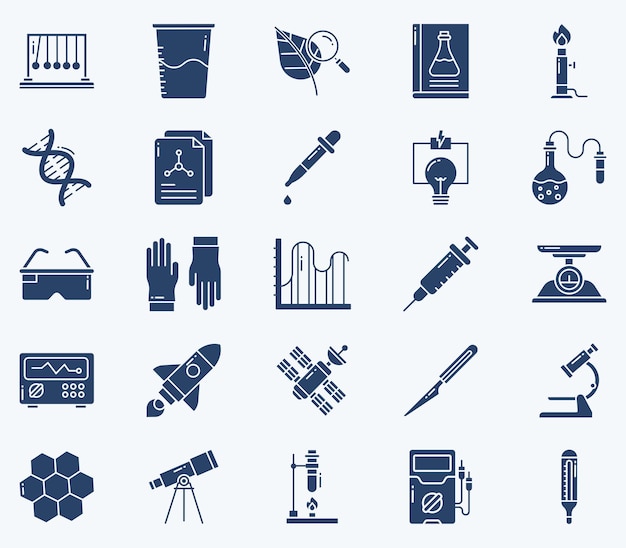 Science and technology icon set, Science tools