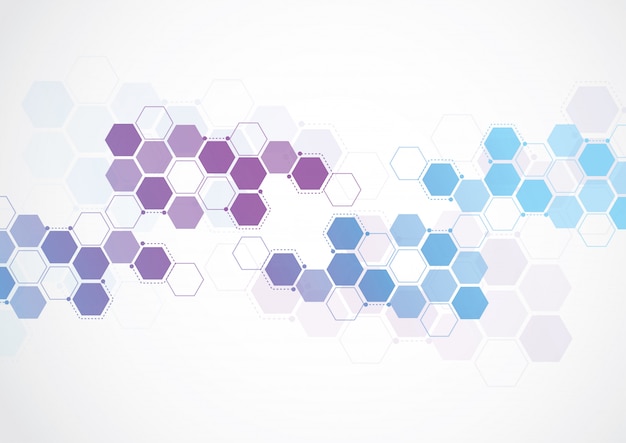 Science template, wallpaper or banner with a DNA molecules.