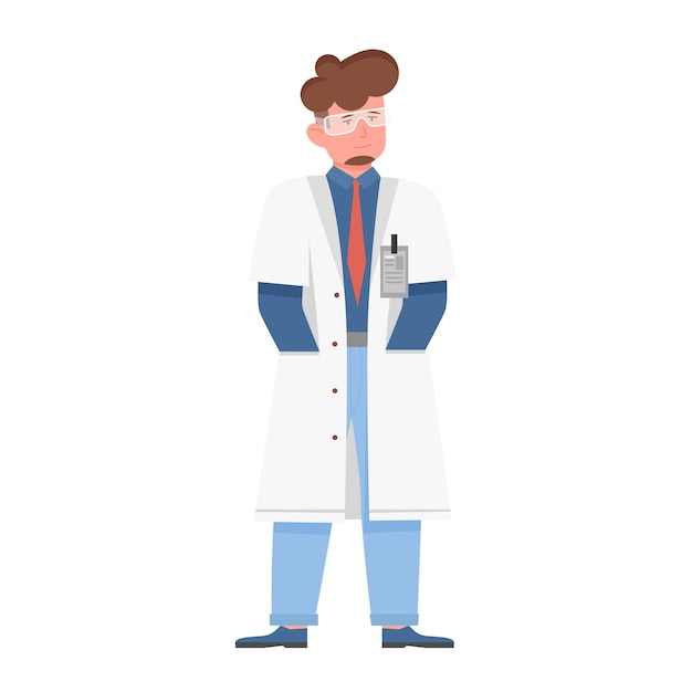 Scientist man with hands in pocket