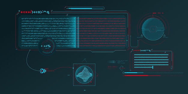 Scifi hud interface for data research