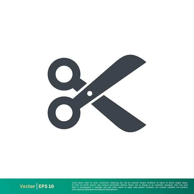 Scissor Icon Vector Logo Template Illustration Design Vector EPS 10