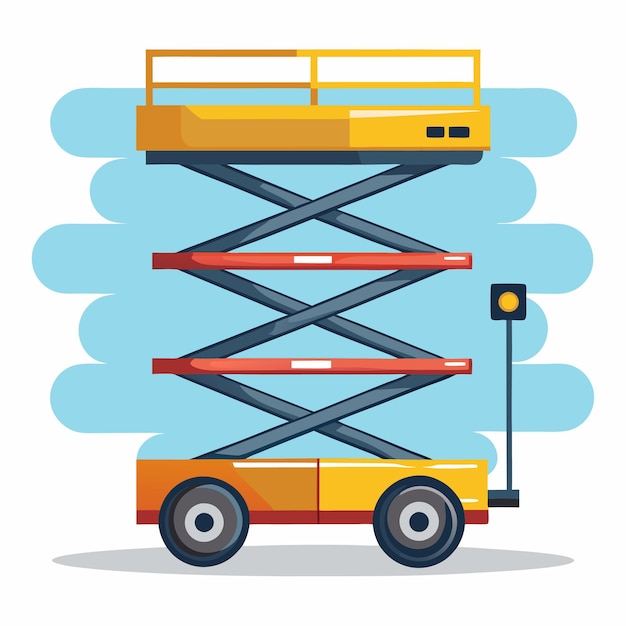 Vector scissor lift clipart cartoon style vector illustration