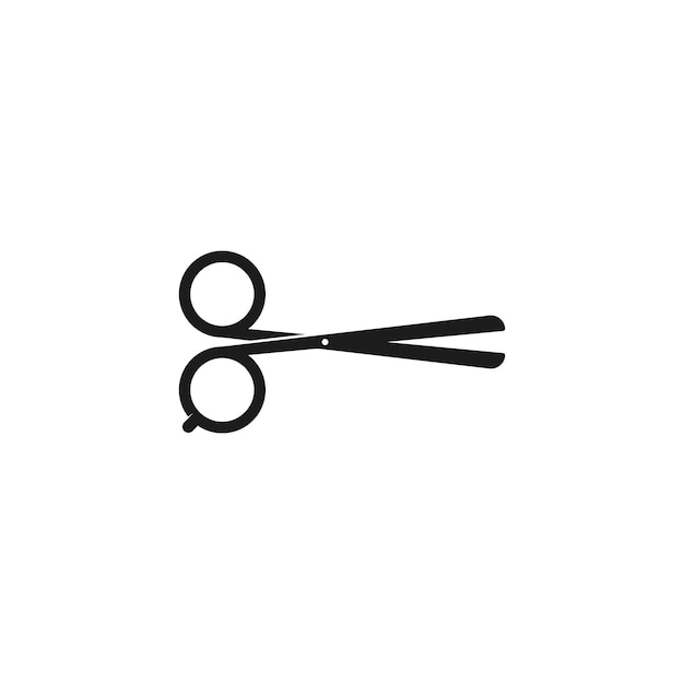 Scissors and hairbrush graphic icon Sign crossed scissors and hairbrush isolated on white background