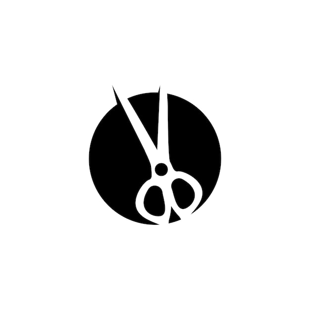 Scissors Logo Cutting Tools Vector Barbershop Razor Scissors Simple Design Illustration Template Icon