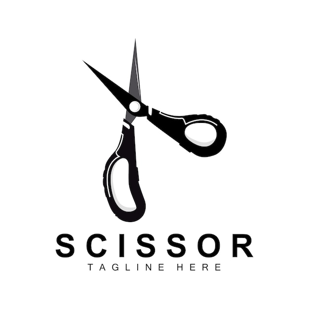 Scissors Logo Design Barbershop Shaver Vector Babershop Scissors Brand Illustration