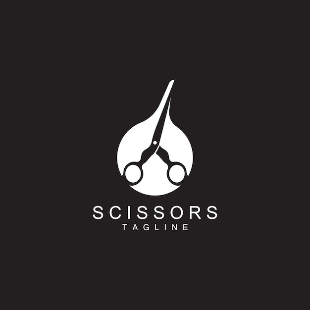 Scissors Logo Shaver Vector Simple Barber Shop Design Icon Background Symbol Template