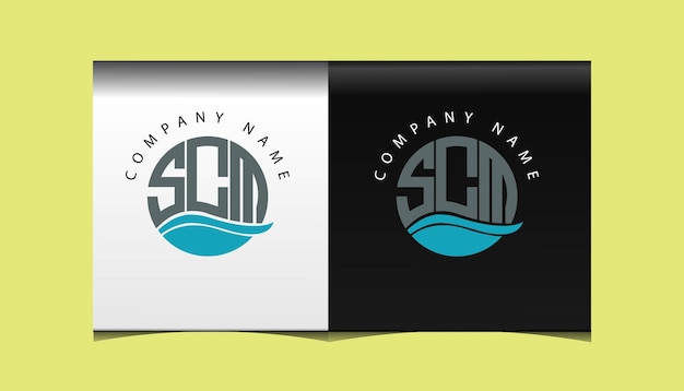 SCM initial modern logo design vector icon template