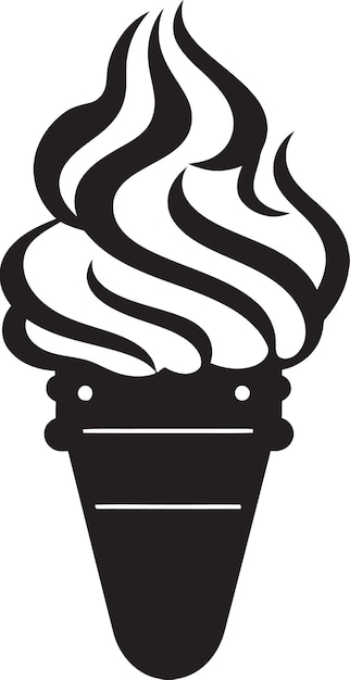 Scoopfuls of Delight Ice Cream Logo Icon Cool Cones Black Logo Ice Cream Emblem