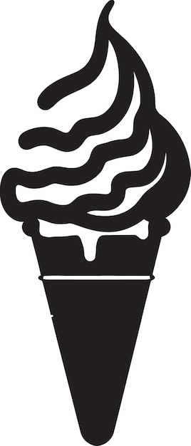 Scoopfuls of Delight Ice Cream Logo Icon Cool Cones Black Logo Ice Cream Emblem