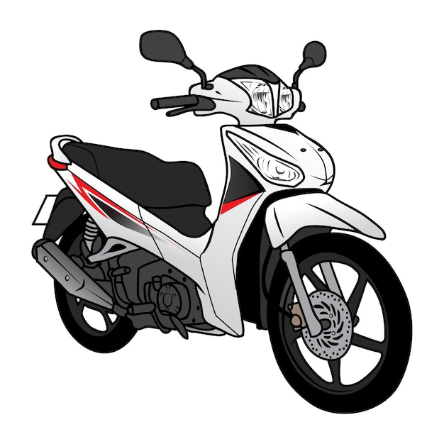 Scooter motorcycle Cartoon