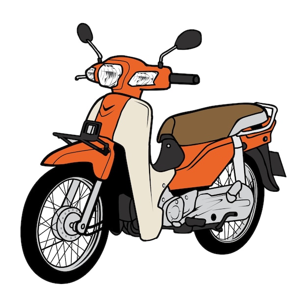 Scooter motorcycle Cartoon