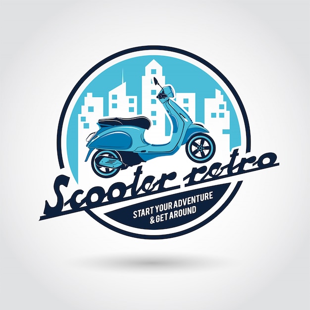 Scooter Retro Logo template.