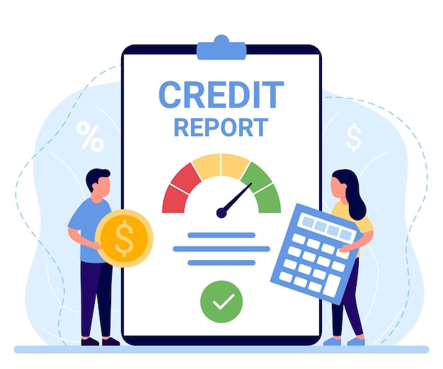 Score credit report document good rating loan Personal credit gauge information approved credit